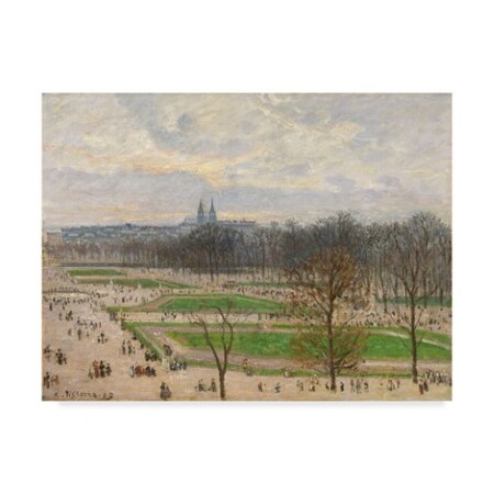 Camille Pissarro 'Tuileries On A Winter Afternoon' Canvas Art,14x19